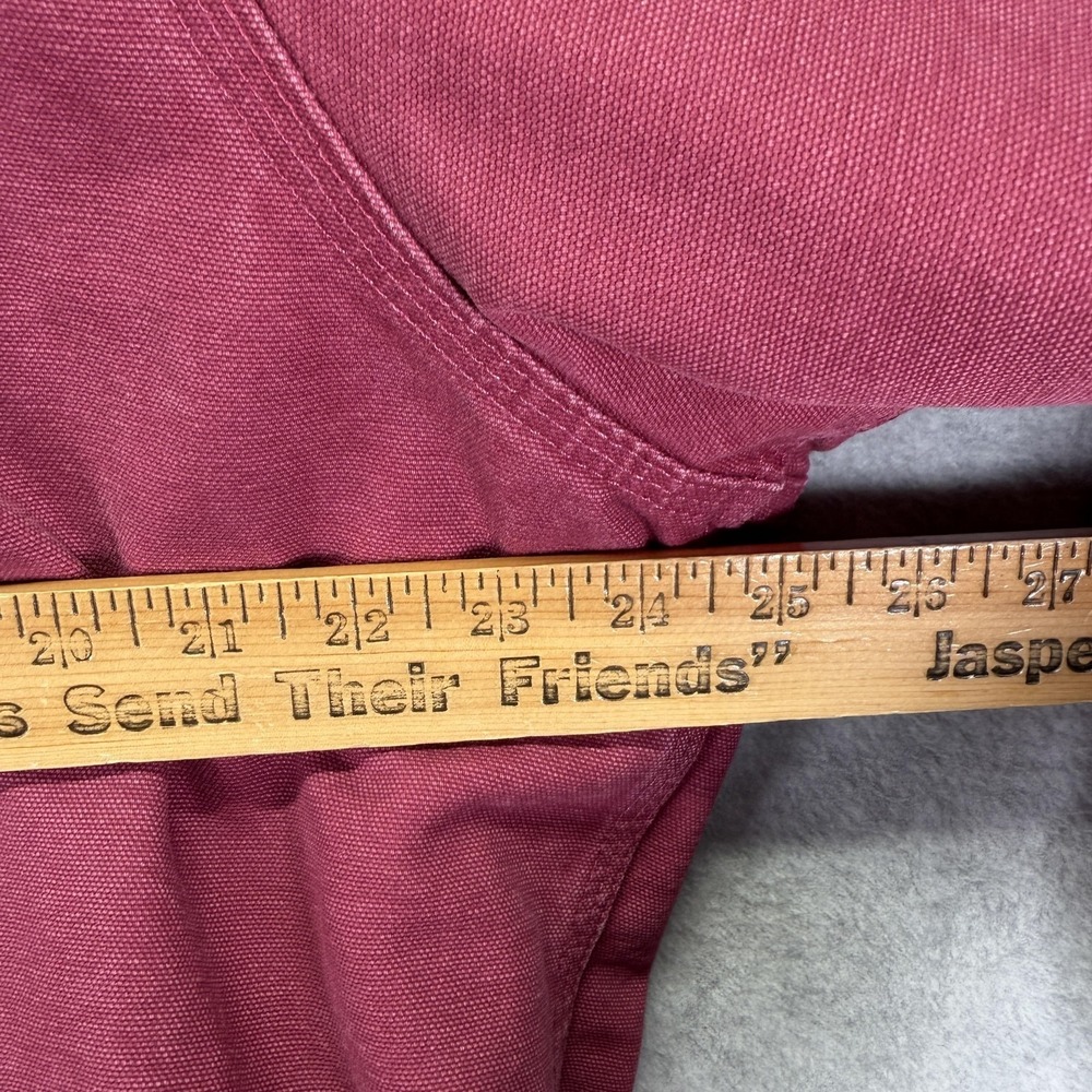Carhartt Jacket Womens 2XL Raspberry Pink Sherpa Lined Hooded Canvas Workwear - Picture 9 of 12